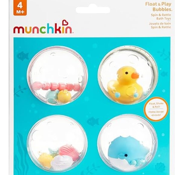 Munchkin® Float & Play Bubbles™ Baby and Toddler Bath Toy, 4 Count - Picture 7 of 7
